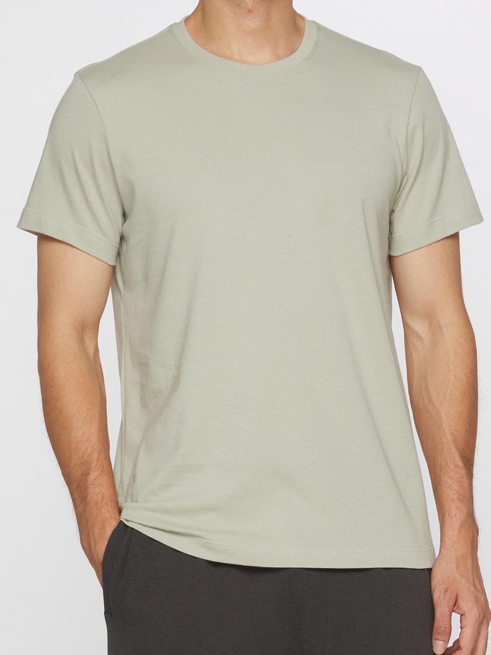 SKIMS Men's Crew Neck Tee in Sage Green